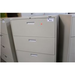 PRO-SOURCE BEIGE 4 DRAWER LATERAL FILE CABINET