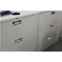 HON BEIGE 3 DRAWER LATERAL FILE CABINET