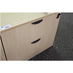 MAPLE 2 DRAWER LATERAL FILE CABINET