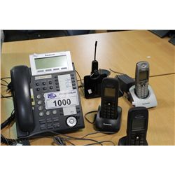 THREE PANASONIC PORTABLE HANDSETS AND ONE KX-DT-346 DISPLAY HANDSET