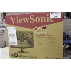 VIEWSONIC VA2431WM 24 INCH HIGH DEF LCD MONITOR IN BOX