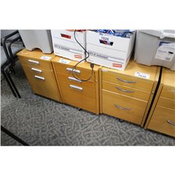 MAPLE 3 DRAWER MOBILE PEDESTAL