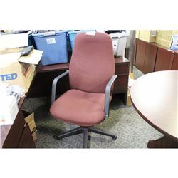 GLOBAL BURGUNDY HIGH BACK EXECUTIVE CHAIR