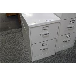 GREY 2 DRAWER VERTICAL FILE CABINET