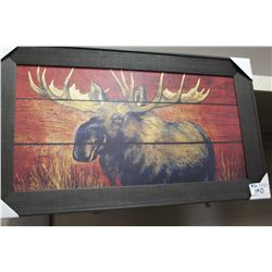 THE MOOSE BY PENNY WAGER 4' X 2' PRINT