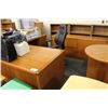 Image 1 : L-SHAPE EXECUTIVE DESK, CREDENZA AND MATCHING ROUND TABLE