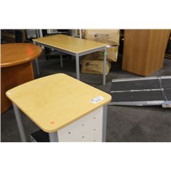 2 IKEA UTILITY TABLES AND 2 CHAIRS