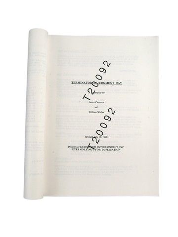 Terminator 2 Movie Script Terminator 2 Production Script & SFX Notes