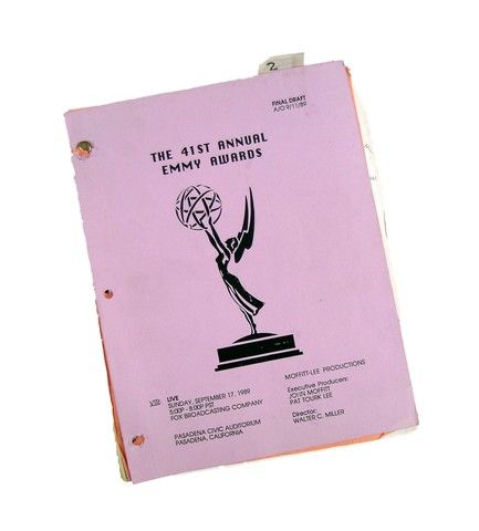 Emmy Script Emmy Televised Award Show Script