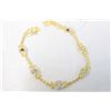 Image 1 : Gold Plated Sterling Silver Bracelet With  Genuine Amethyst, Peridot and Blue Topaz,  Citrine and Ga