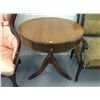 Image 1 : Mahogany Pedestal Base Round Top Drum Table