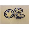 Image 1 : 3 Assorted Pieces of Flo-Blue Porcelain  Dishes