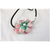 Image 1 : Custom Made "One of a Kind" Necklace With  Multi Colored Agate and Freshwater Pearl