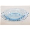 Image 1 : Blue Depression Glass 2 Handled Serving Bowl