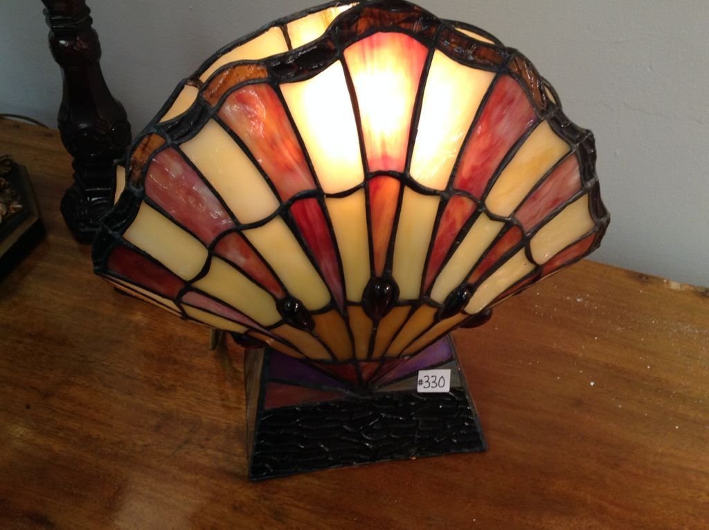 Stained Glass Shell Lamp