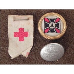 3 NAZI ITEMS-WEHRMACHT MARKED ASSMANN--VETERANS PIN