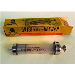 WWII Orig German Medical Brass & Glass Syringe & Box