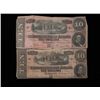 Image 1 : 2 Different Confederate Paper Money $10 - Richmond 1864