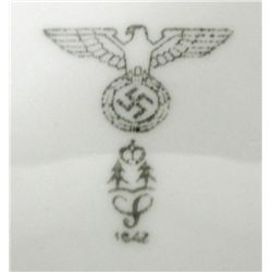 WWII Dining Hall 1942 DAF Deep Dish Plate w/ Mkr Mark