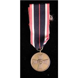 NAZI WAR MERIT MEDAL WITH RIBBON-RARE ORIGINAL