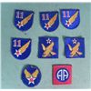 Image 1 : 8 WWII U.S.11th AIR FORCE & AA & 2nd AF PATCHES
