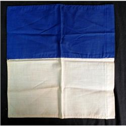 WWII WATERFORD IRISH COUNTY FLAG-BLUE WHITE LINEN