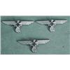 Image 1 : 3 NAZI ORIGINAL UNIFORM INSIGNIA-METAL PINBACK-EAGLE