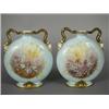 Image 1 : A pair of 19th century Grainger & Co porcelain moon flask vases, decorated with hand painted flor...
