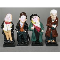 Four Royal Doulton Dickensian characters, Artful Dodger, Scrooge, Micawber and Tony Weller, talle...