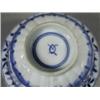 Image 2 : A Chinese blue and white part fluted bowl with flaring rim, 'V.O.C.' (?) mark to underside Est. 5...