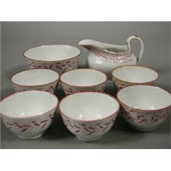A late 18th century Newhall matched part tea set, pattern N798 and N760 Est. 40/60...