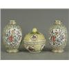 Image 1 : A Meissen pot and cover, decorated with floral sprays to the inside also, and a pair of French va...