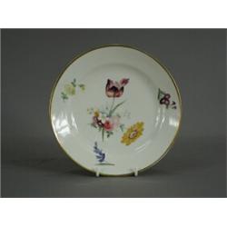 A Swansea porcelain cabinet plate painted with floral sprays, not marked, 20cm diameter Est. 80/1...