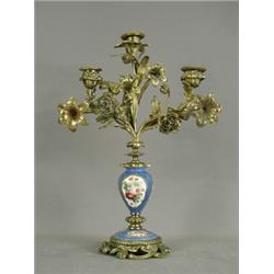 A 19th century Paris porcelain and gilt bronze candelabrum, 41cm Est. 100/150...