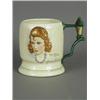 Image 1 : A Crown Derby Fieldings musical china mug with a relief portrait of Gracie Fields on one side, th...