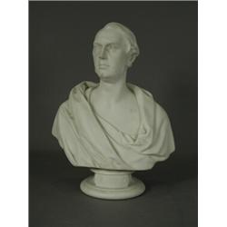 A Parian bust of Locke, inscribed to reverse, 25cm Est. 80/120...