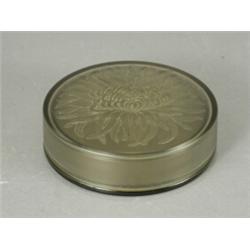 A Verlys moulded glass powder pot and cover, 13cm diameter Est. 60/100...