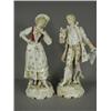 Image 1 : A pair of Volkstedt porcelain figures of an 18th century couple, (some damage), 43cm high Est. 15...