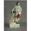 Image 1 : A late 18th/early 19th century Ralph Wood type figure of 'Chaucer' on a faux marble base, impress...
