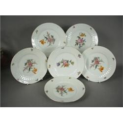 A set of six Silesian plates, transfer decorated with floral sprays, early 20th century, 18.5cm E...