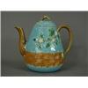 Image 1 : A George Jones majolica teapot, with registration mark, monogram and stamped A3, (chipped and hai...