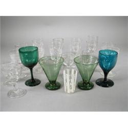 Twenty two assorted late 18th and 19th century drinking glasses Est. 60/100...