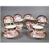 Image 1 : An early Edwardian Royal Crown Derby Imari pattern six place coffee set, with cream jug and sucri...