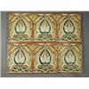 Image 1 : A set of six Craven Dunnill pottery architectural tiles, relief moulded with stylised flower and...