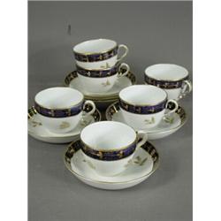 Six early 19th century Spode tea cups and saucers Est. 80/120...