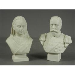 Two Parian busts: The first a Turner & Wood bust of Queen Victoria, entitled 'Jubilee Bust' the o...