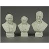 Image 1 : Three Parian bust by Robinson and Leadbeater of J. J. W. Mitchell, Emerson and Bright, 20, 18 and...