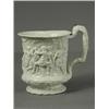 Image 1 : A Hicks & Meigh white moulded mug, with a Bacchanalian frieze, printed underside with 'Arts and C...