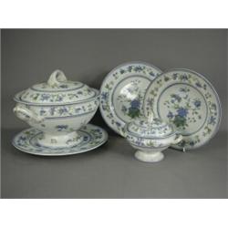 A Royal Worcester dinner service, comprising ten dinner plates, ten smaller plates and ten side p...