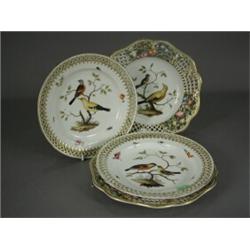 A pair of late 19th century Helena Wolfsohn cabinet plates, and a pair of Berlin porcelain cabine...